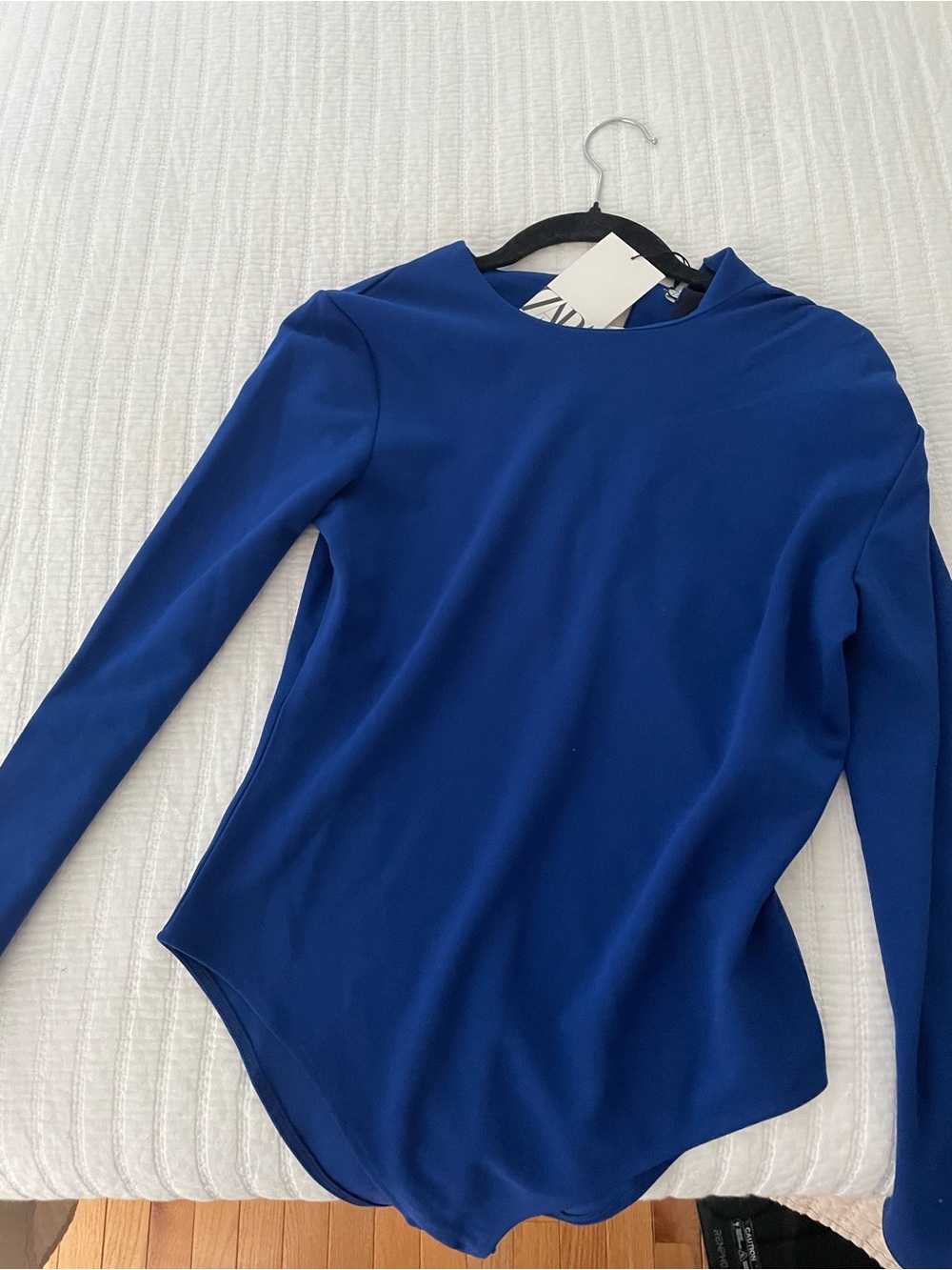 Zara Royal Blue Long-Sleeve bodysuit